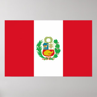 Canvas Print with Flag of Peru