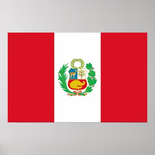 Canvas Print with Flag of Peru