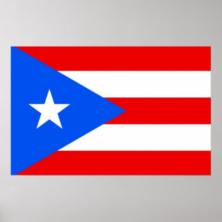 Canvas Print with Flag of Puerto Rico, U.S.A.