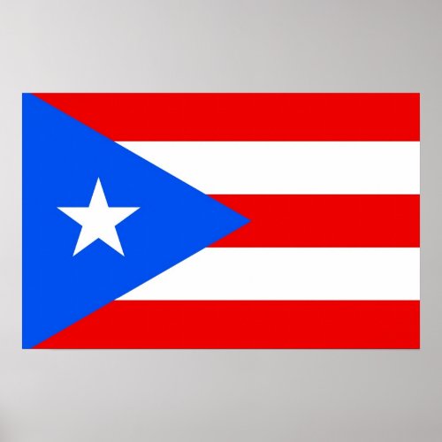 Canvas Print with Flag of Puerto Rico USA