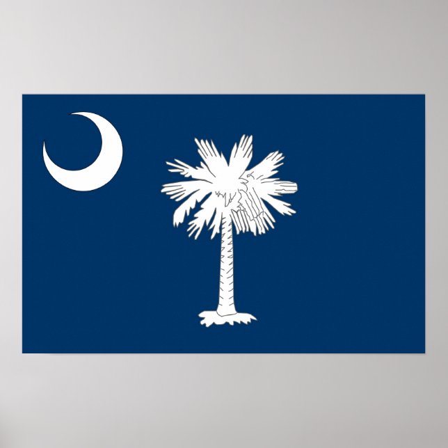 Canvas Print with Flag of South Carolina, U.S.A. (Front)