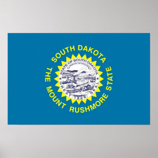 Canvas Print with Flag of South Dakota, U.S.A.