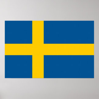 Canvas Print with Flag of Sweden