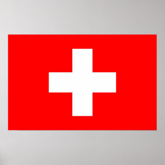 Canvas Print with Flag of Switzerland
