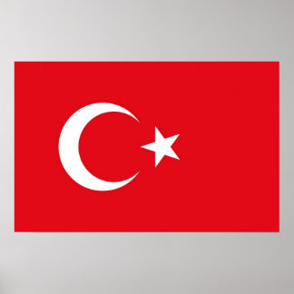 Canvas Print with Flag of Turkey