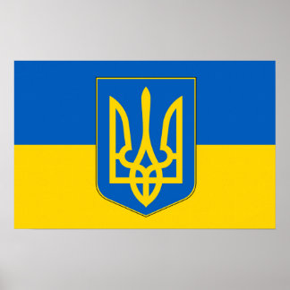 Canvas Print with Flag of Ukraine