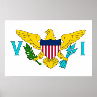 Canvas Print with Flag of Virgin Islands, U.S.A.
