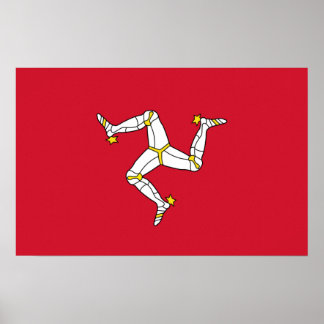 Canvas Print with Isle of Man Flag, United Kingdom