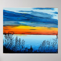 Canvas Print with Sunset