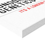 LONDON CITY  GENETICS  Canvas Prints