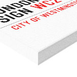 LONDON STREET SIGN  Canvas Prints