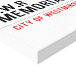 G.w.r memorial  Canvas Prints