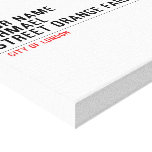 Your Name ishmael Street orange farm dzk 3  Canvas Prints