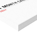 14 month calendar  Canvas Prints