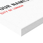 your namestreet  Canvas Prints