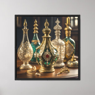 Canvas Prints (Vintage Perfume Bottles-4)