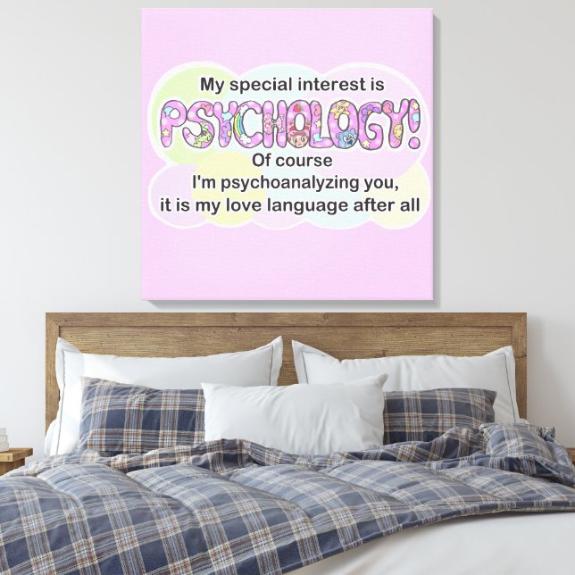 Canvas Psychology Love Language (ADHD, Autistic) Print (Insitu(Bedroom))