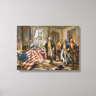 Canvas The Birth of Old Glory Percy Moran Print