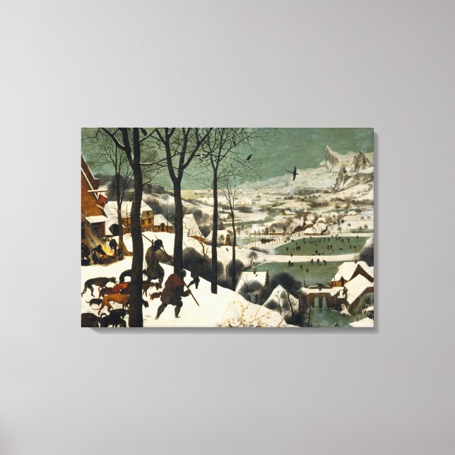 Canvas The Hunters in the Snow Pieter Bruegel Print (Front)