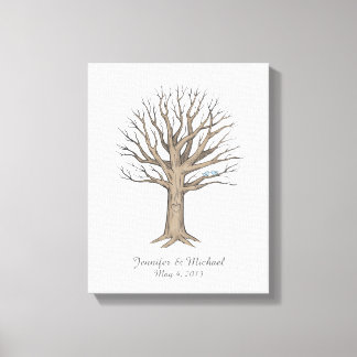 Canvas Thumbprint Tree Guestbook