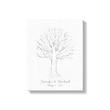 Canvas Thumbprint Tree Guestbook