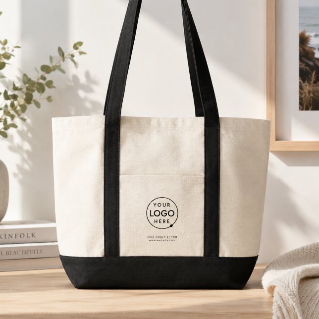 Canvas Tote Bag | Custom Logo Business Shopper (Custom logo Impulse Tote for business promos, market shoppers, events, and client gifts.)