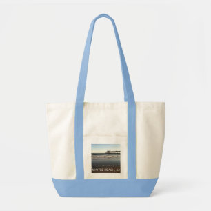 Canvas tote bag, ocean & pier in Myrtle Beach Bag