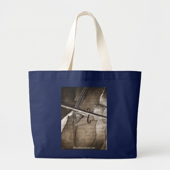Canvas tote bag with Cello (Front)