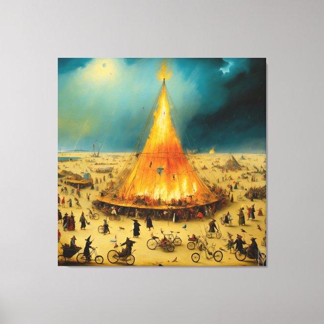Canvas Visionary Storm at Burning Man Print (Front)