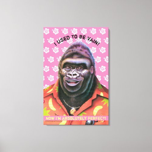 Canvas wall art Smiling Vain Gorilla