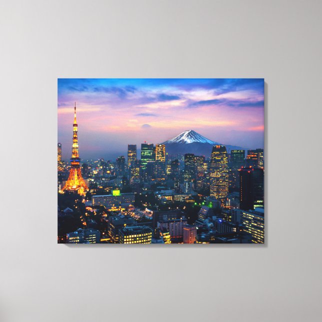 Canvas Wall Art-Tokyo Cityscape Print (Front)