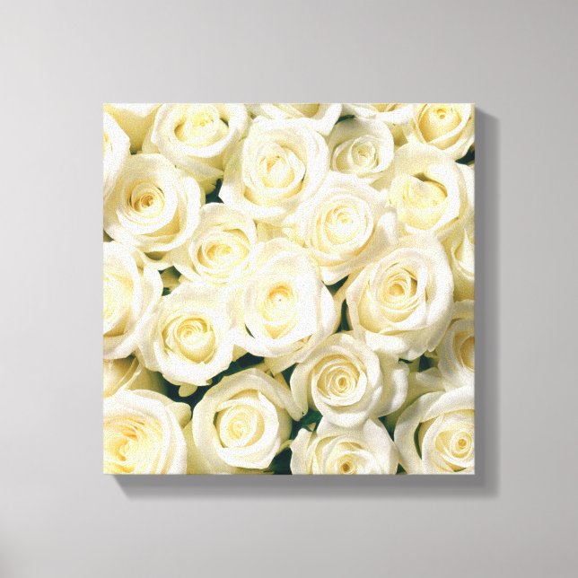 Canvas Wall Art-White Roses Print (Front)