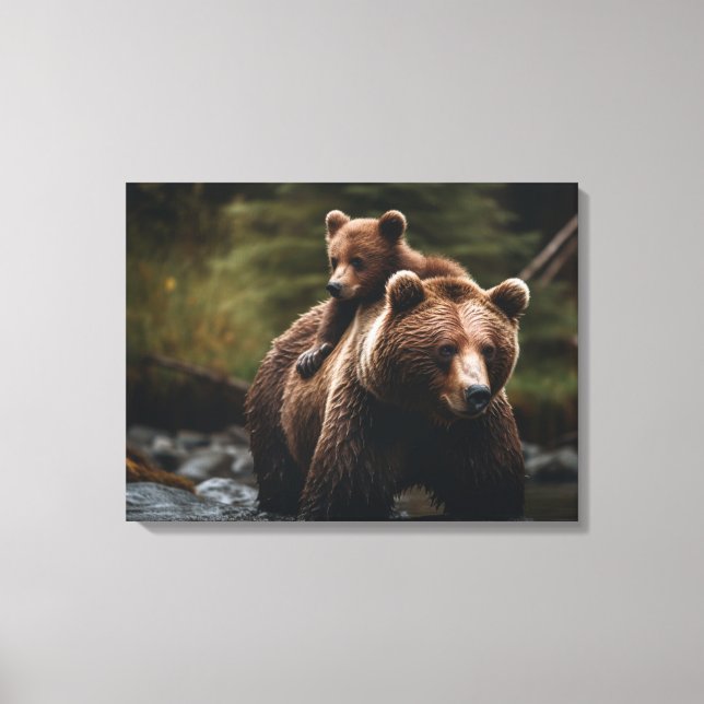 Canvas Wall Art-Yellowstone Bear Print (Front)