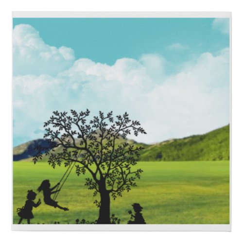Canvas wall painting nature kids sky meadow