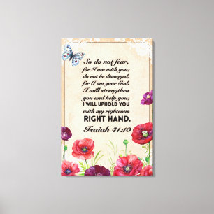 Canvas Wall Print 24x36, Isaiah 41:10