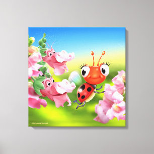 Canvas wall print Ladybug friendly Snap Dragons