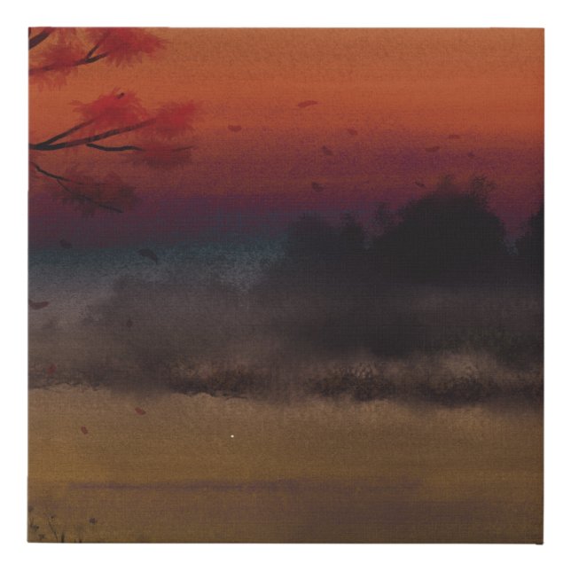 Canvas Watercolor Landscape Art (Front)