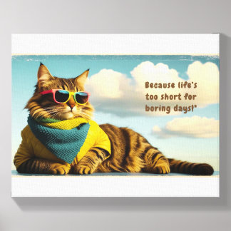 Canvas with a Cool Cat" Canvas Photo Tile