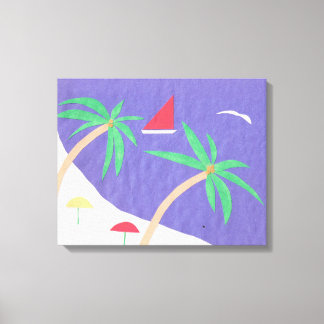 Canvas with Beach Scene Print