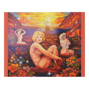 Canvas with Marilyn Monroe Ship Wall art