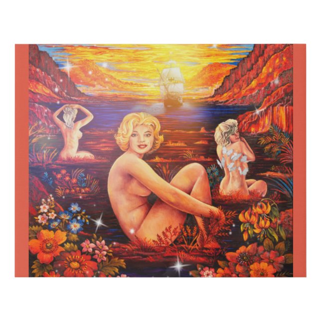 Canvas with Marilyn Monroe Ship Wall art (Front)