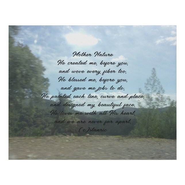 CANVAS WITH POEM DESIGN STYLE  (Front)