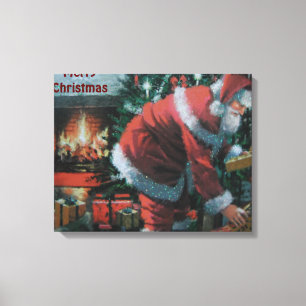 Canvas With Traditonal Santa Print