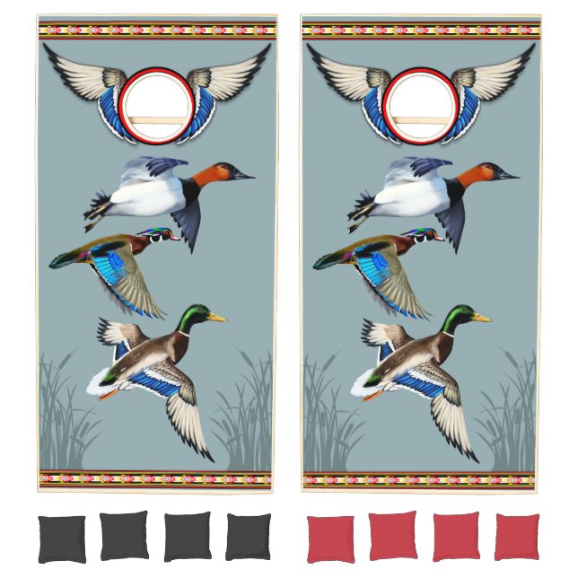 Canvasback, Mallard and Wood Ducks Cornhole Set (Set)