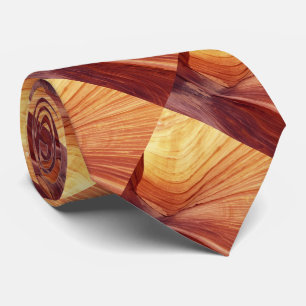 Canyon Abstract, Southwest, Brown and Tan Tie