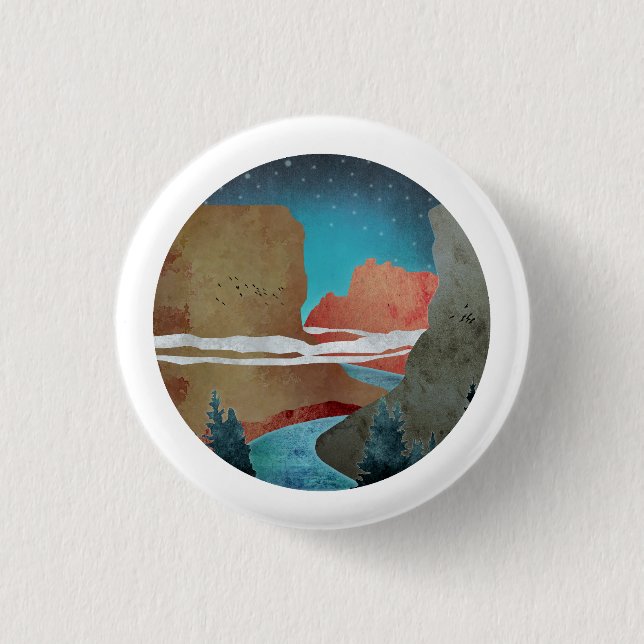 Canyon Birds Button (Front)