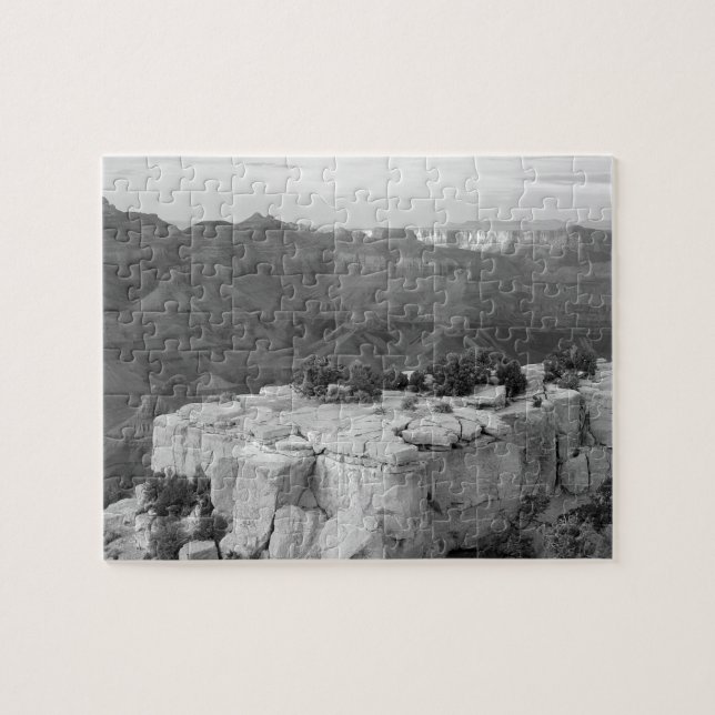 Canyon Black and White Photo Puzzle (Horizontal)