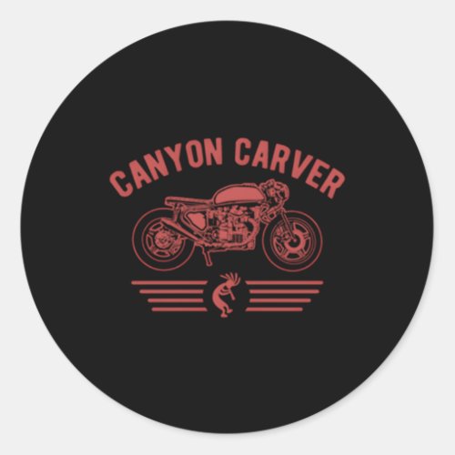 Canyon Carver Motorcycle Classic Round Sticker