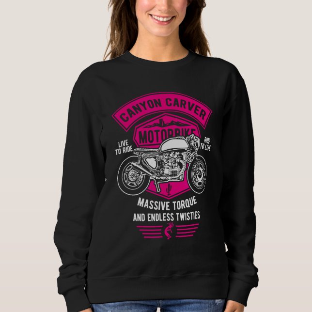 Canyon Carver Vintage Motorcycle Retro 19 Sweatshirt (Front)