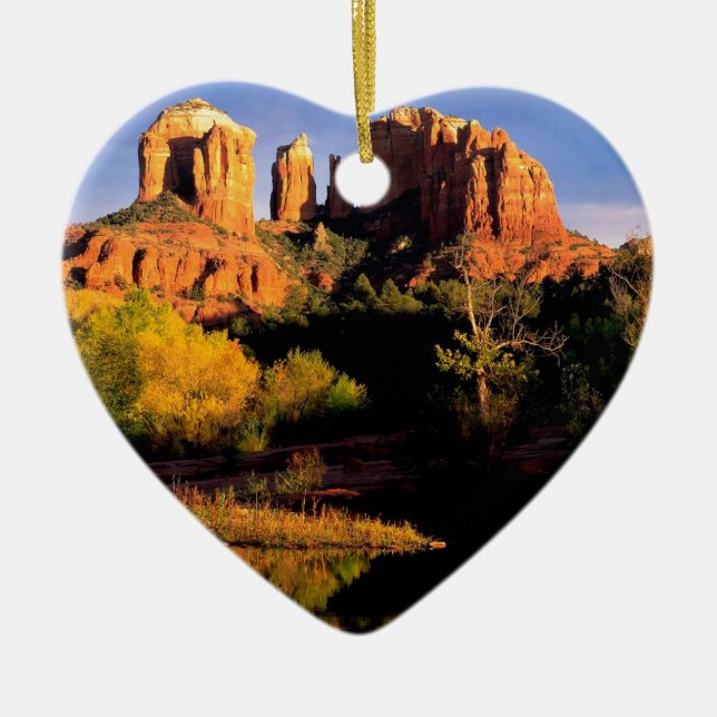Canyon Cathedral Rock Sedona Ceramic Ornament (Front)